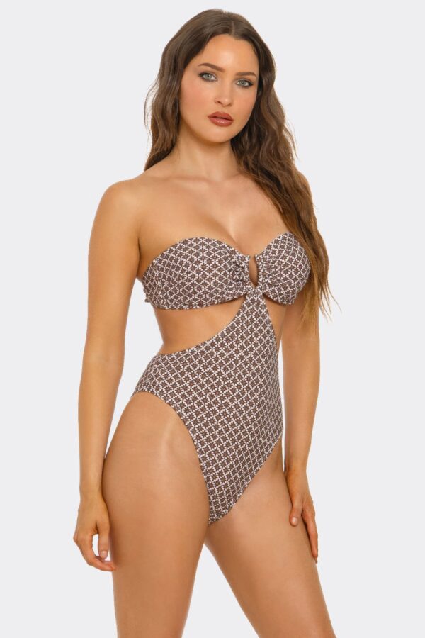 Flora Monokini Swimsuit with U-Ring Front