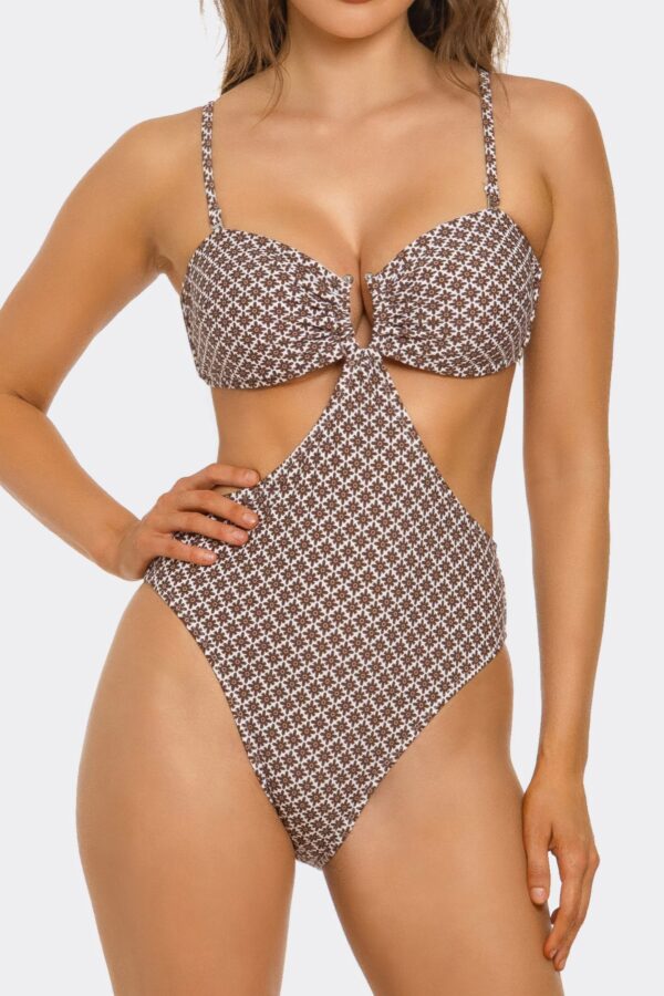 Flora Monokini Swimsuit with U-Ring Front