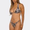 Monroe Animal-Print Bikini with Crossback Straps