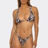 Monroe Animal-Print Bikini with Crossback Straps