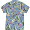 Men's Short-Sleeve Floral Button-Down Shirt - Tropical Print