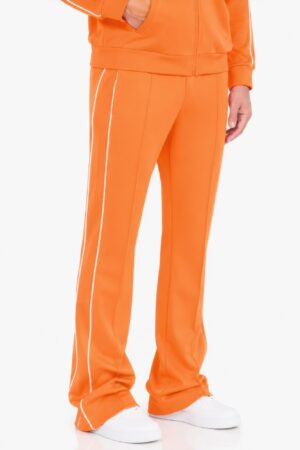Men’s Stacked Flare Pants with White Side Piping