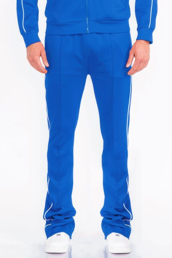 Men's Stacked Flare Pants with White Side Piping