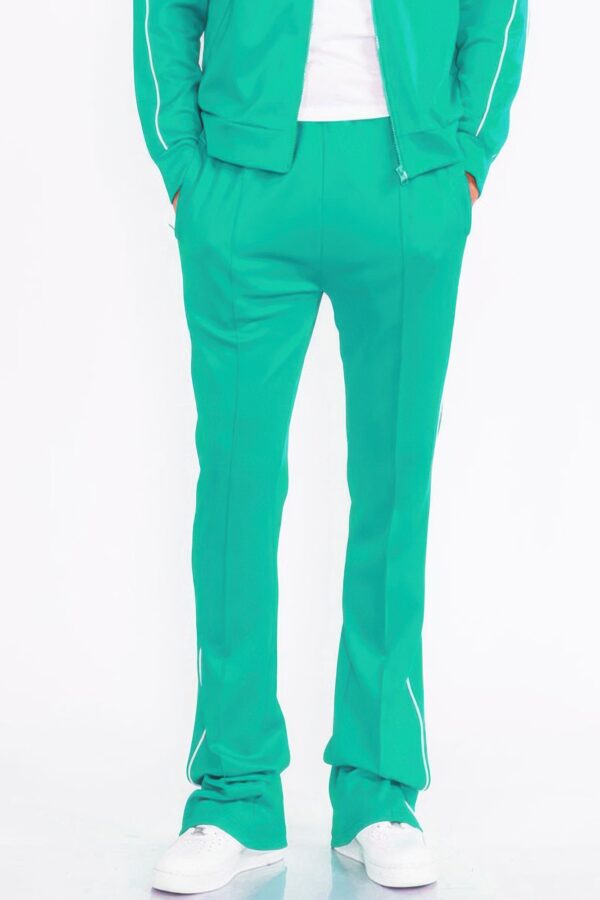 Men's Stacked Flare Pants with White Side Piping