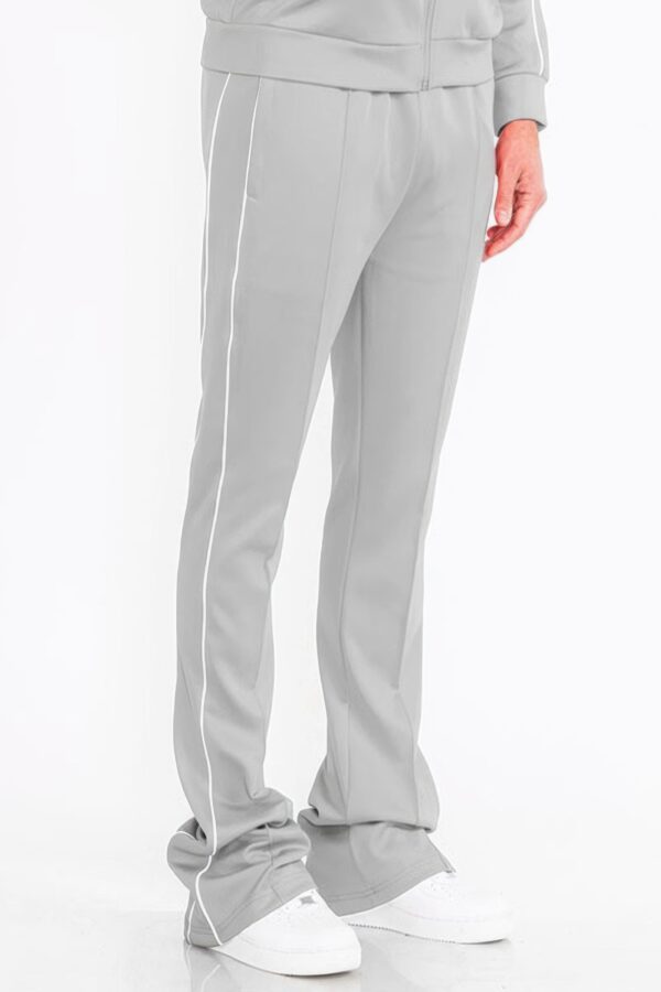 Men's Stacked Flare Pants with White Side Piping