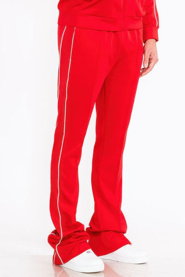 Men's Stacked Flare Pants with White Side Piping