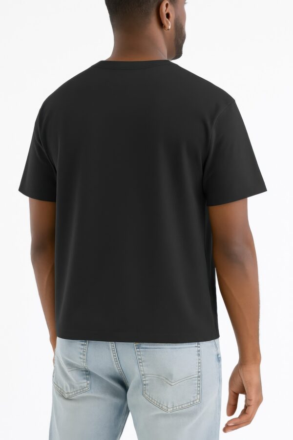Men's Cropped Cotton T-Shirt - Classic Round Neck