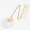 Starfish & Seashell Charm Necklace - Scallop Pendant