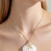 Starfish & Seashell Charm Necklace - Scallop Pendant