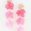 Multi-Flower Translucent Petal Drop Earrings