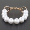 Pearl Beaded Toggle Bracelet - Horsebit Clasp