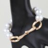 Pearl Beaded Toggle Bracelet - Horsebit Clasp
