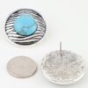 Ribbed Planet Earrings - Antiqued Metal & Stone