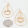 Modern Toggle Teardrop Earrings - Layered Open Frame