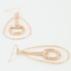 Modern Toggle Teardrop Earrings - Layered Open Frame