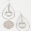Modern Toggle Teardrop Earrings - Layered Open Frame