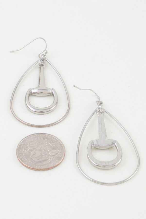 Modern Toggle Teardrop Earrings - Layered Open Frame
