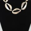 Hammered Abstract Chain Necklace – Open Leaf Links