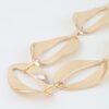 Hammered Abstract Chain Necklace - Open Leaf Links