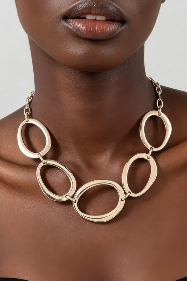Polished Oval-Link Chain Necklace - 16" Adjustable