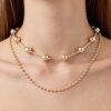 Double-Layer Polished Bead Chain Necklace