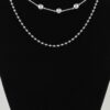 Double-Layer Polished Bead Chain Necklace