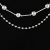 Double-Layer Polished Bead Chain Necklace