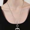 Toggle Chain Drop Necklace with Double Polished Pendants