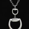 Toggle Chain Drop Necklace with Double Polished Pendants