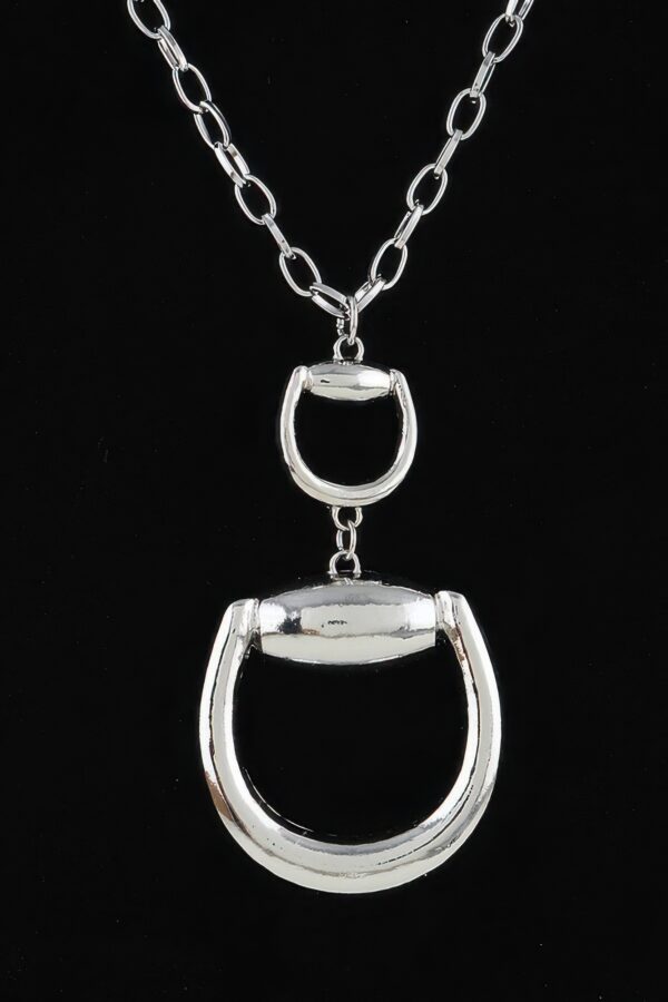 Toggle Chain Drop Necklace with Double Polished Pendants