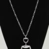 Toggle Chain Drop Necklace with Double Polished Pendants