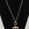 Toggle Chain Drop Necklace with Double Polished Pendants