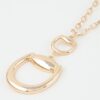 Toggle Chain Drop Necklace with Double Polished Pendants