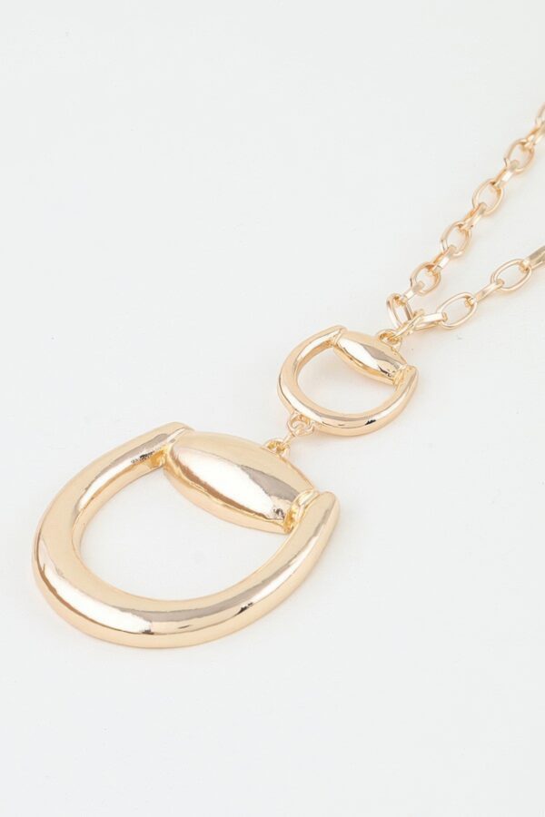 Toggle Chain Drop Necklace with Double Polished Pendants