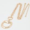 Toggle Chain Drop Necklace with Double Polished Pendants