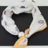 Rose Scarf Wrap Necklace - Knotted Scarf with Polished Bead