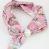 Rose Scarf Wrap Necklace - Knotted Scarf with Polished Bead
