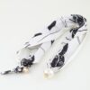 Rose Scarf Wrap Necklace - Knotted Scarf with Polished Bead