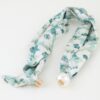 Rose Scarf Wrap Necklace - Knotted Scarf with Polished Bead