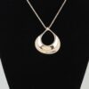 Twisted Chain Ripple Teardrop Necklace – Polished