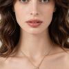 Twisted Chain Ripple Teardrop Necklace - Polished