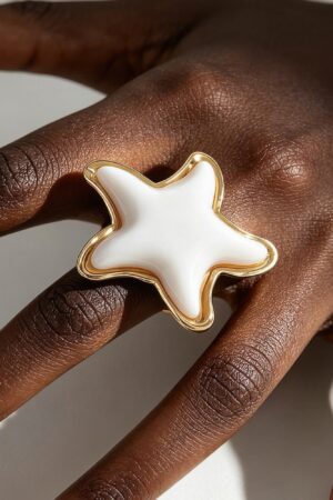 Swimming Star Five-Point Statement Ring