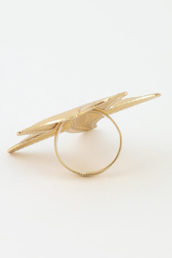 Hammered Starfish Statement Ring - Scale Texture