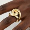 Polished Interloop Statement Ring - Sculptural Loop