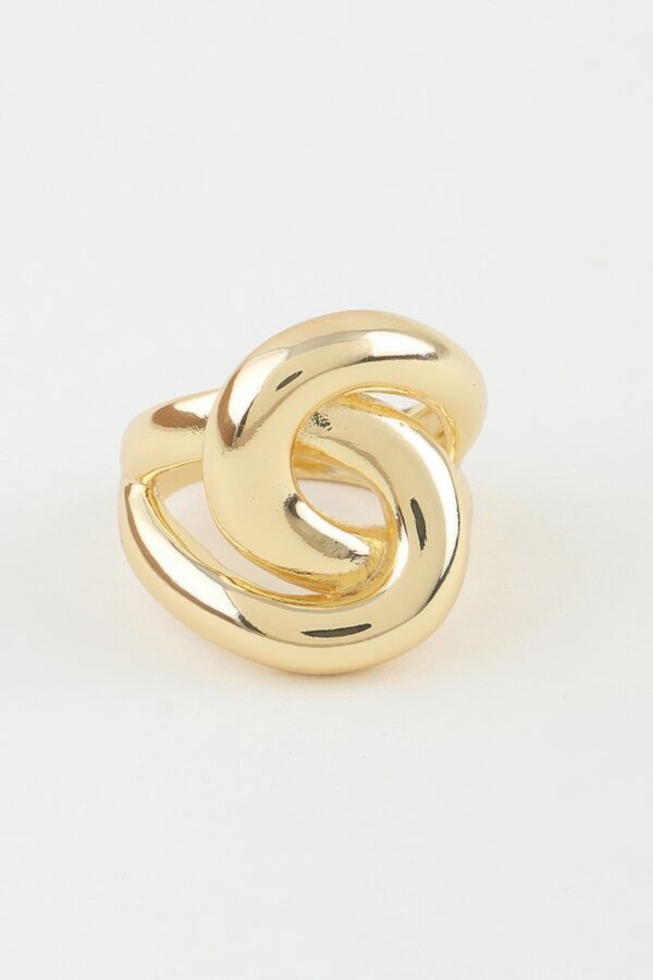 Polished Interloop Statement Ring - Sculptural Loop