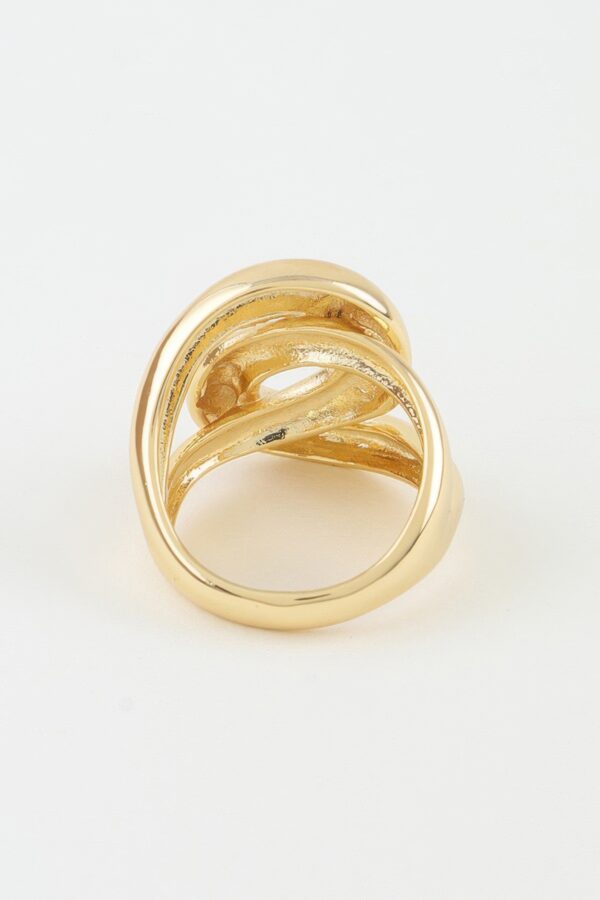 Polished Interloop Statement Ring - Sculptural Loop