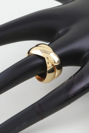 Intertwined Sculptural Polished Band Ring