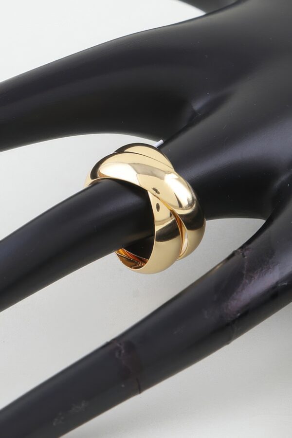 Intertwined Sculptural Polished Band Ring