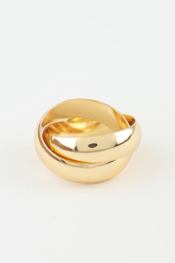 Intertwined Sculptural Polished Band Ring