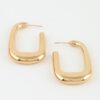 Polished Cubic Hoop Earrings – Angular Geometric Hoops